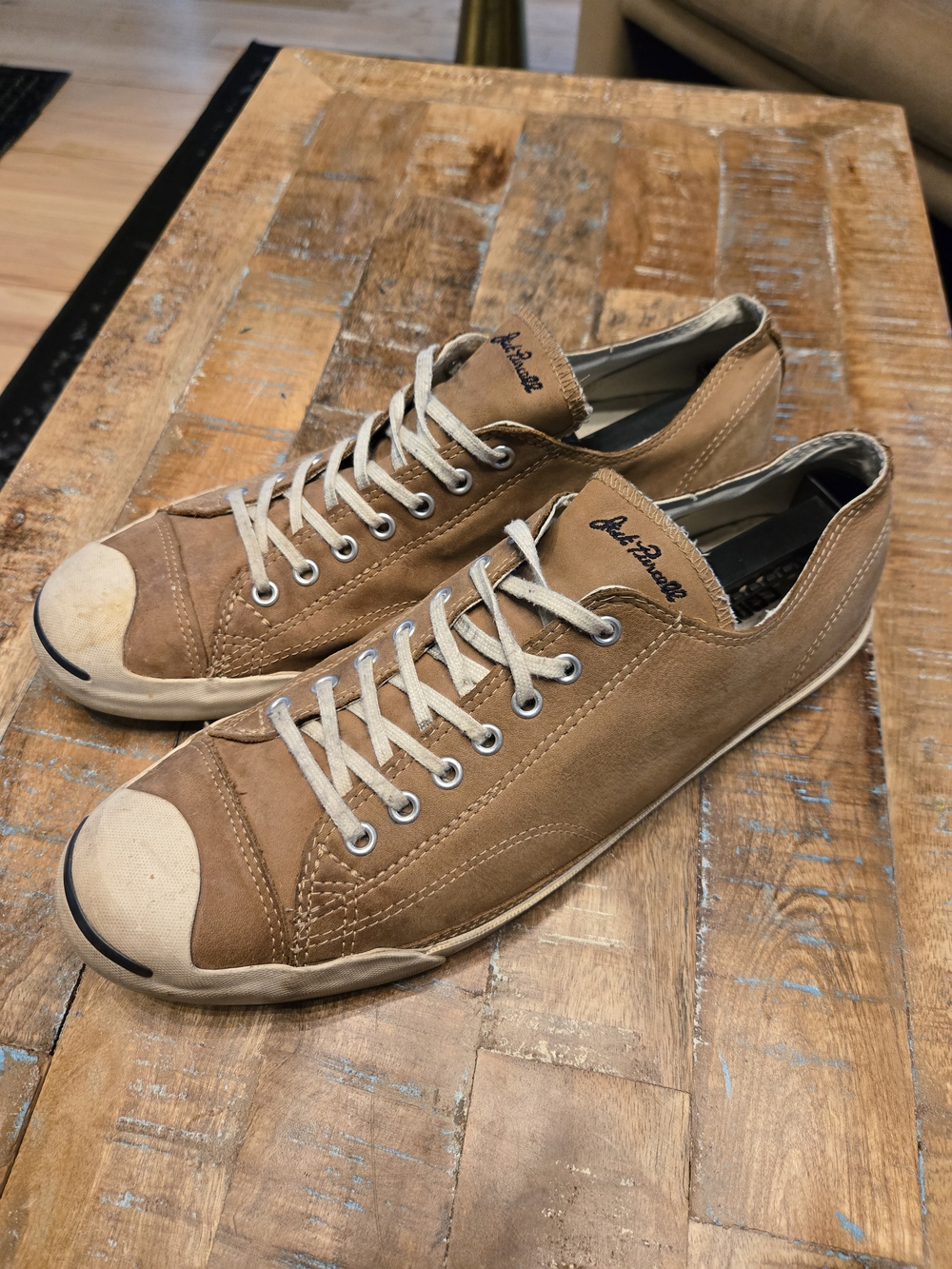 Converse Jack Purcell Men’s Tan Low-Top Canvas Sneakers Sz. 13